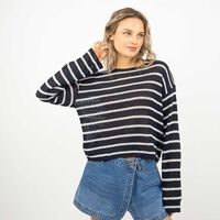 Sweater Mujer Icono Navy, Oliva
