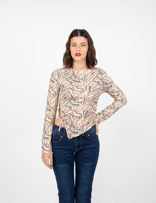 Imagen 1 del producto Polera Asimétrica Manga Larga Mujer Fiorucci Negro