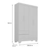Closet Di Poretti Design Bambole 2 Cajones 4 Puertas Blanco