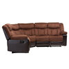 Sofá Seccional Daniels  Reclinable Pu Choco