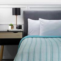 Plumón Soft Touch Estampado Zibel 2 Plazas Liso Turquesa