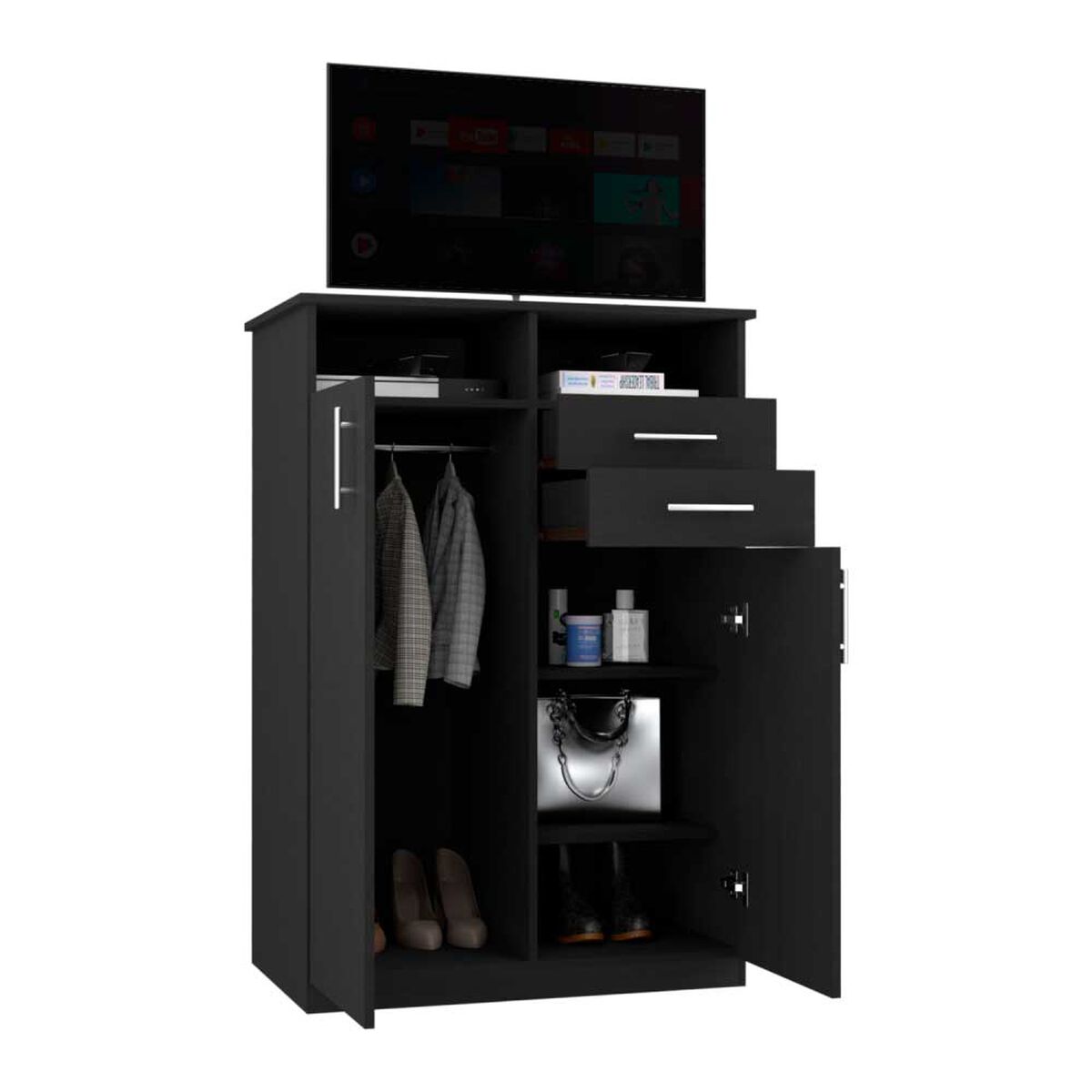 Clóset TuHome Eco 2 Puertas 2 Cajones Wengue