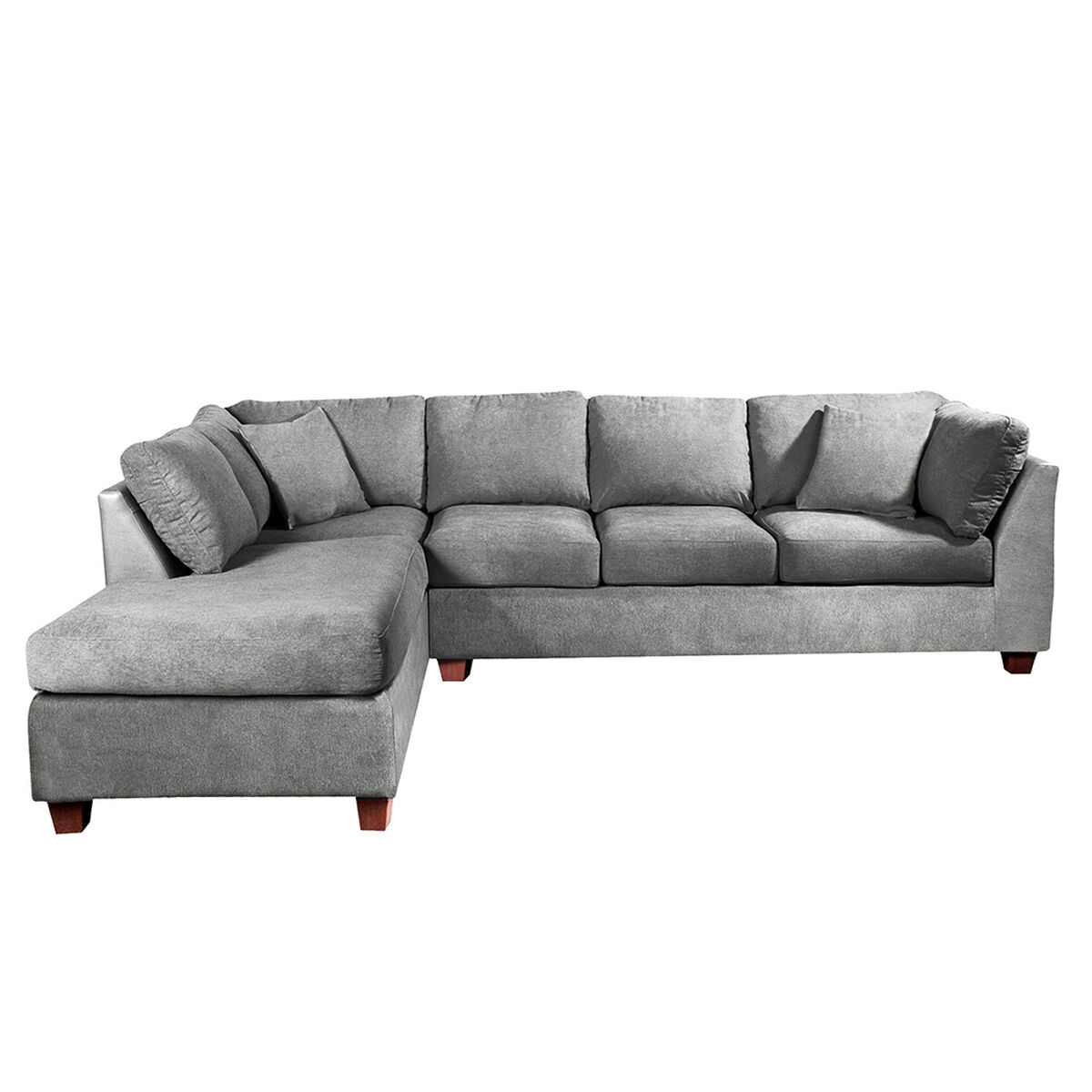 Sofá Seccional Latam Home Padua Izquierdo 5 Cuerpos Gris