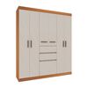 Closet Vekkahome Berna 7 Puertas 2 Cajones Beige