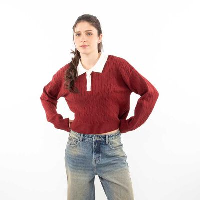 Sweater Crop Mujer Icono