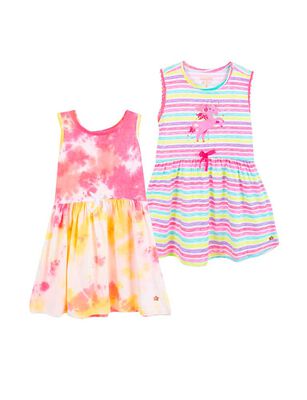 Imagen 1 del producto Pack 2 Vestidos de Algodón Niña Limited Too Rosado