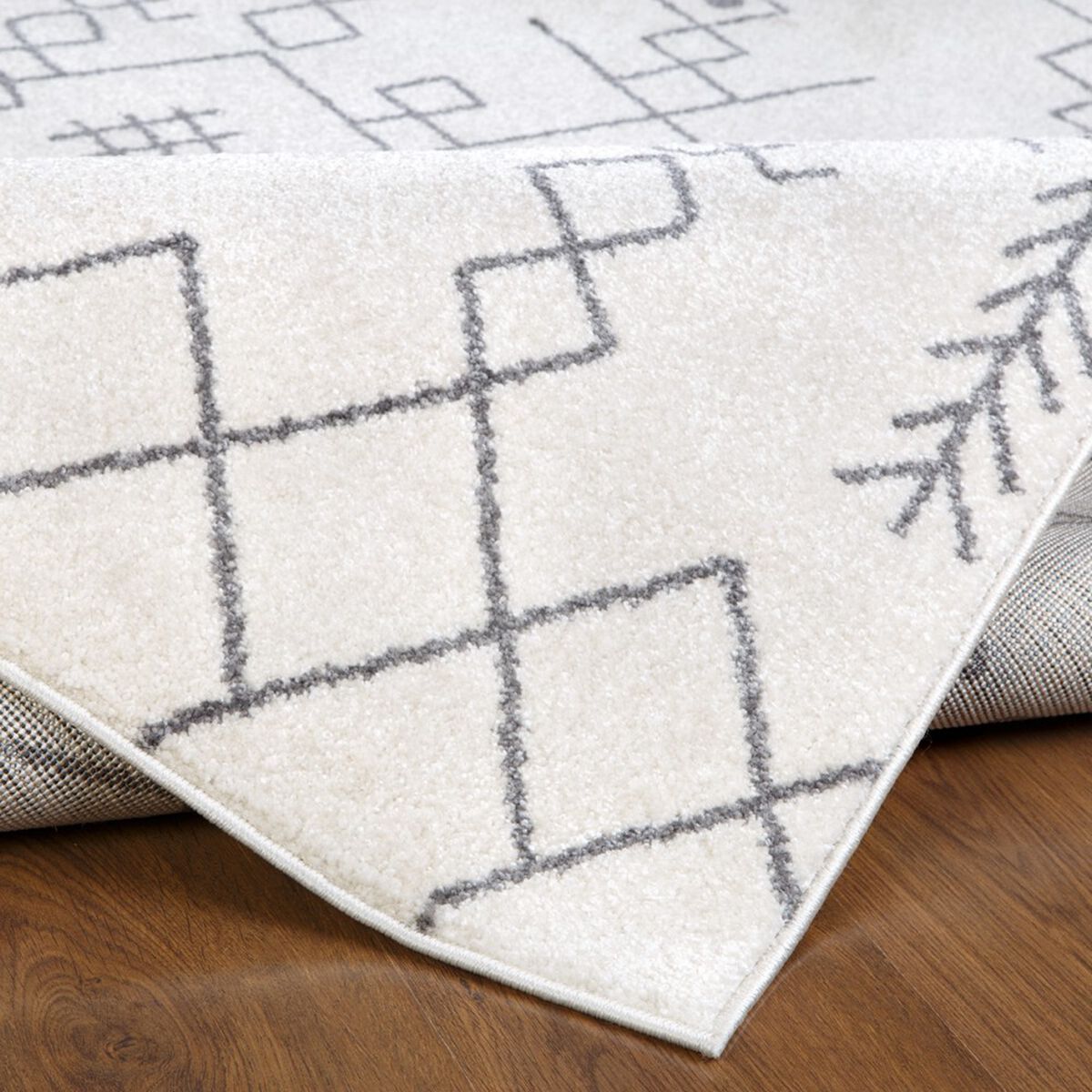 Alfombra de Pasillo Modalfo Florida 70 x 230 cm Blanco
