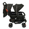 Coche Doble Bebegló  RS13300-4 Negro-Gris
