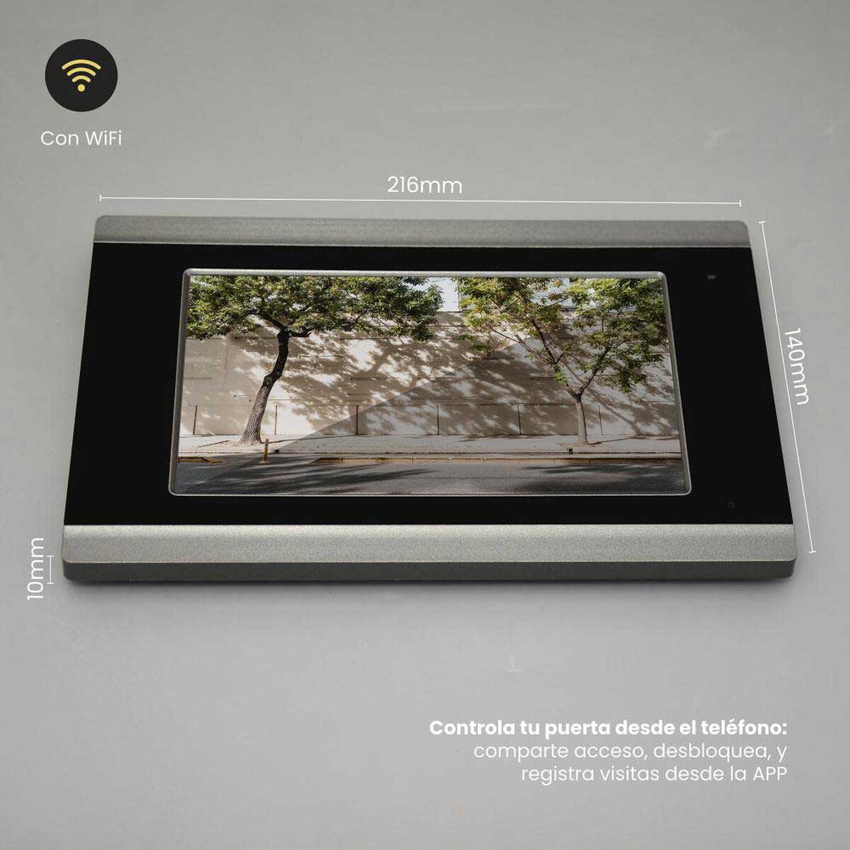 Timbre Video Portero LEVO Cit&oacute;fono Monitor WiFi Blanco