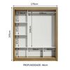 Clóset Vekkahome Monaco 3 Puertas Café