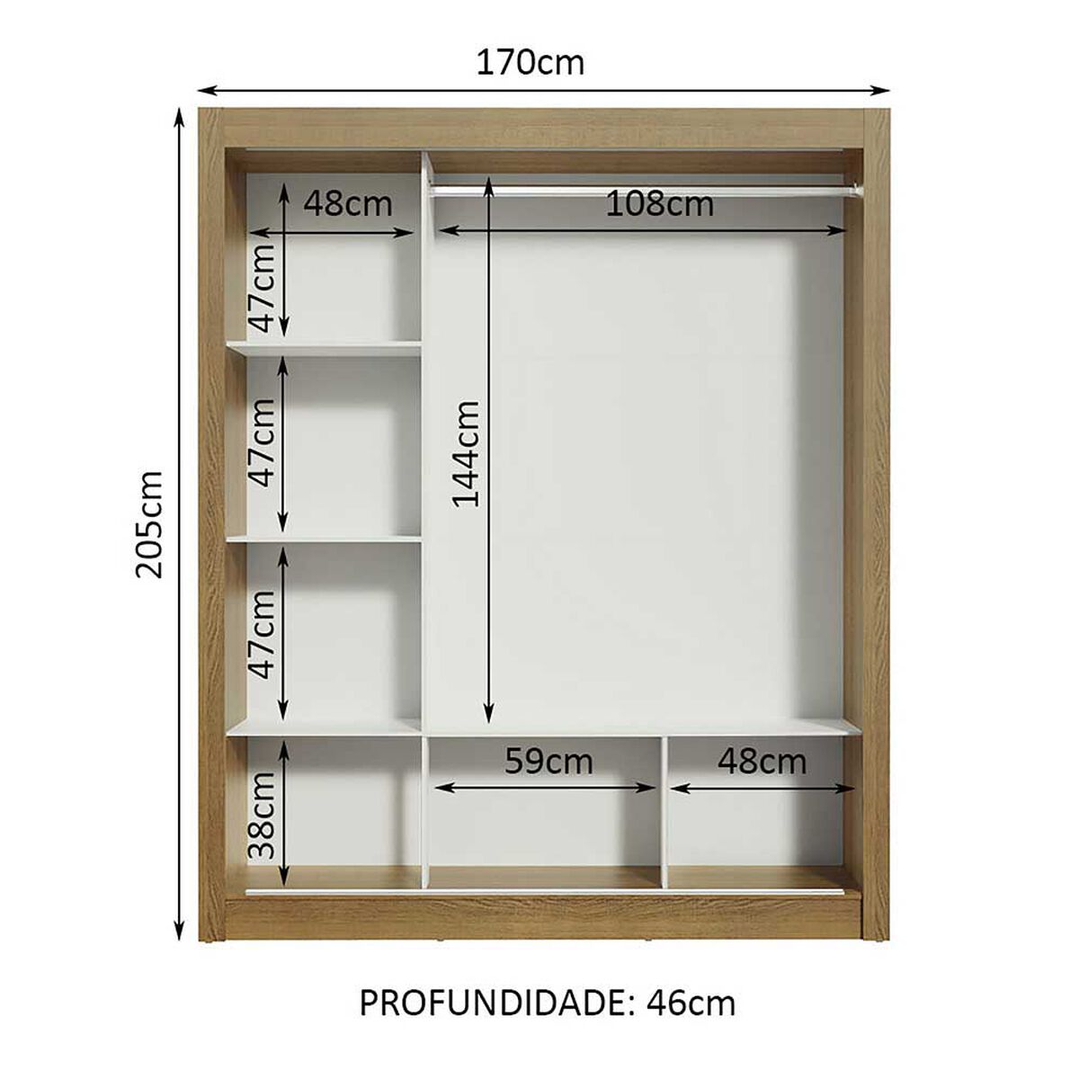 Clóset Vekkahome Monaco 3 Puertas Café