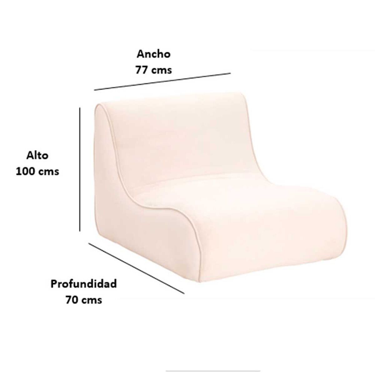 Sill&oacute;n Bodevir Komodo Felpa 1 Cuerpo Chocolate&nbsp;