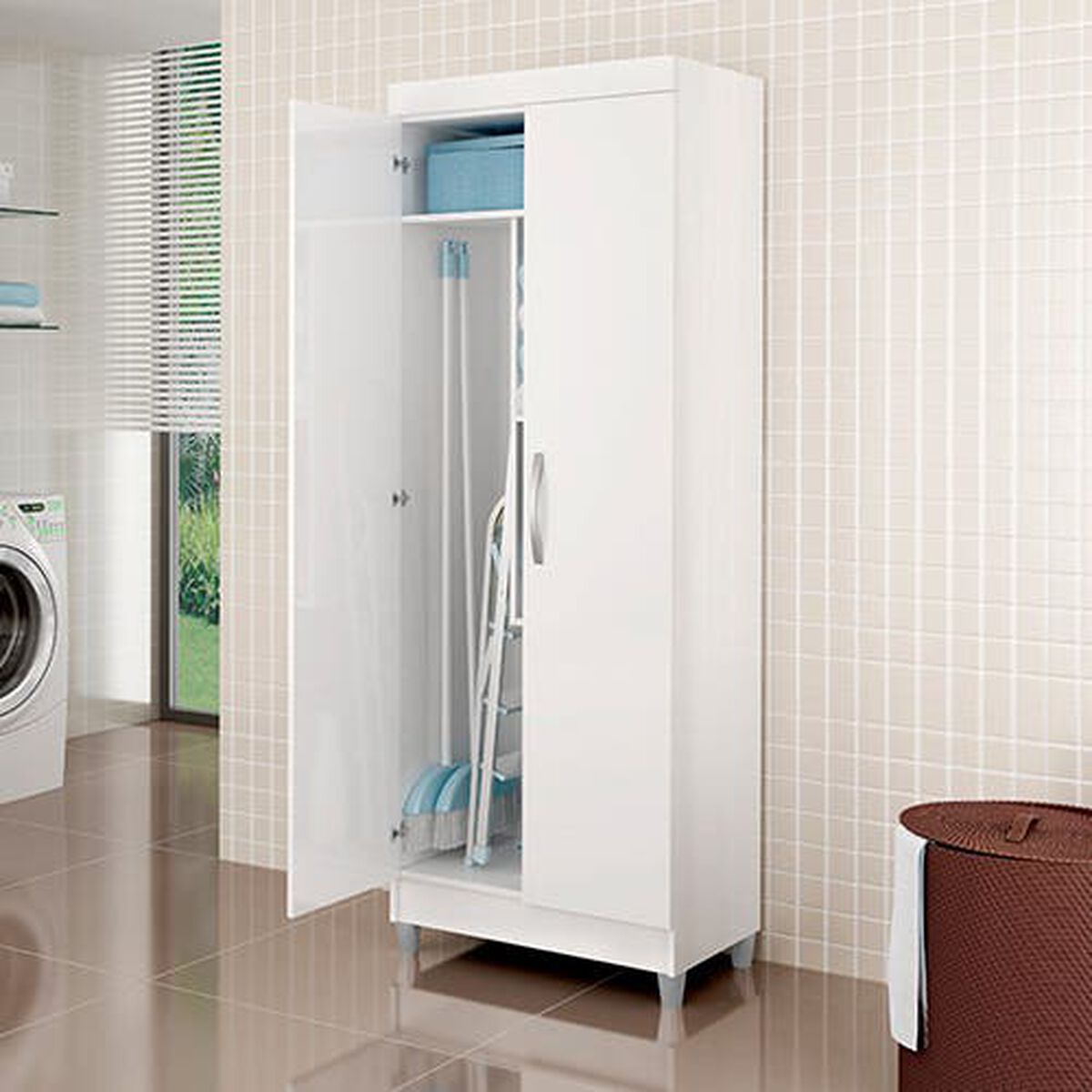 Despensa Home Mobili Borda 2 Puertas Blanco