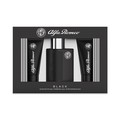 Set Perfume Hombre Alfa Romeo BLack Eau de Toilette Eau de Toilette 125 ml+Shower Gel 100 ml+After Shave Balm 100 ml