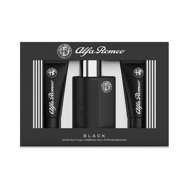Set Perfume Hombre Alfa Romeo BLack Eau de Toilette Eau de Toilette 125 ml+Shower Gel 100 ml+After Shave Balm 100 ml