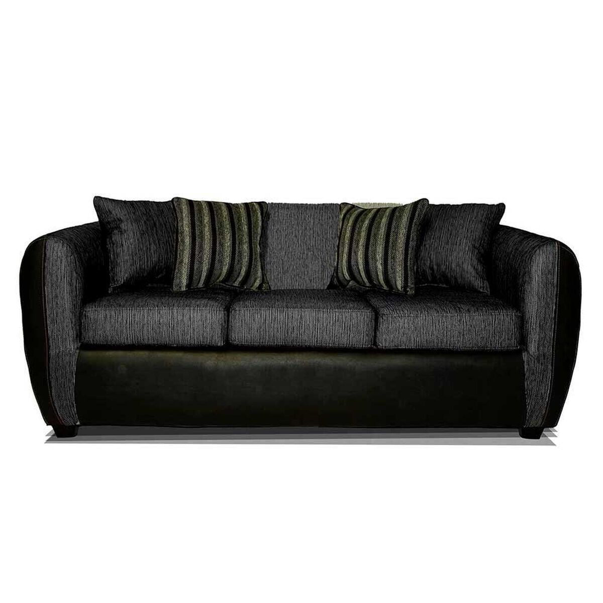 Juego de Living Elegant Detail Oklahoma Sof&aacute; 3 Cuerpos + Sof&aacute; 2 Cuerpos + Sill&oacute;n 1 Cuerpo Gris Oscuro