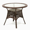 Juego de Terraza Rattan PVC Spazzio Soho 4 Sillas Café