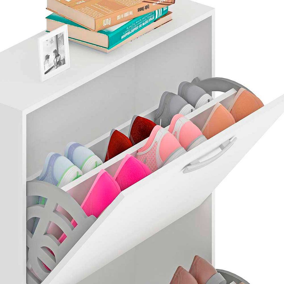 Zapatera Vekkahome Nick 2 Puertas Blanco