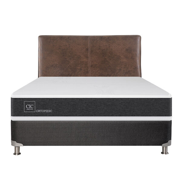 Box Spring CIC 2 Plazas New Ortopedic + Respaldo Baker