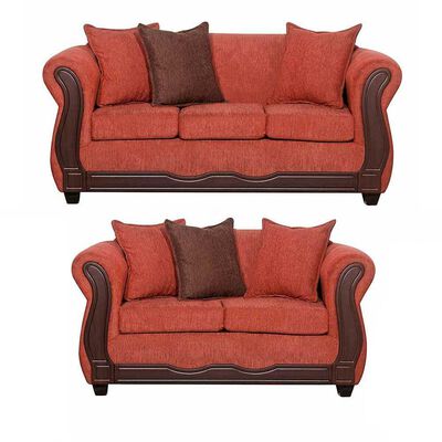 Juego de Living Black Factory Barcelona 5 Cuerpos Terracota