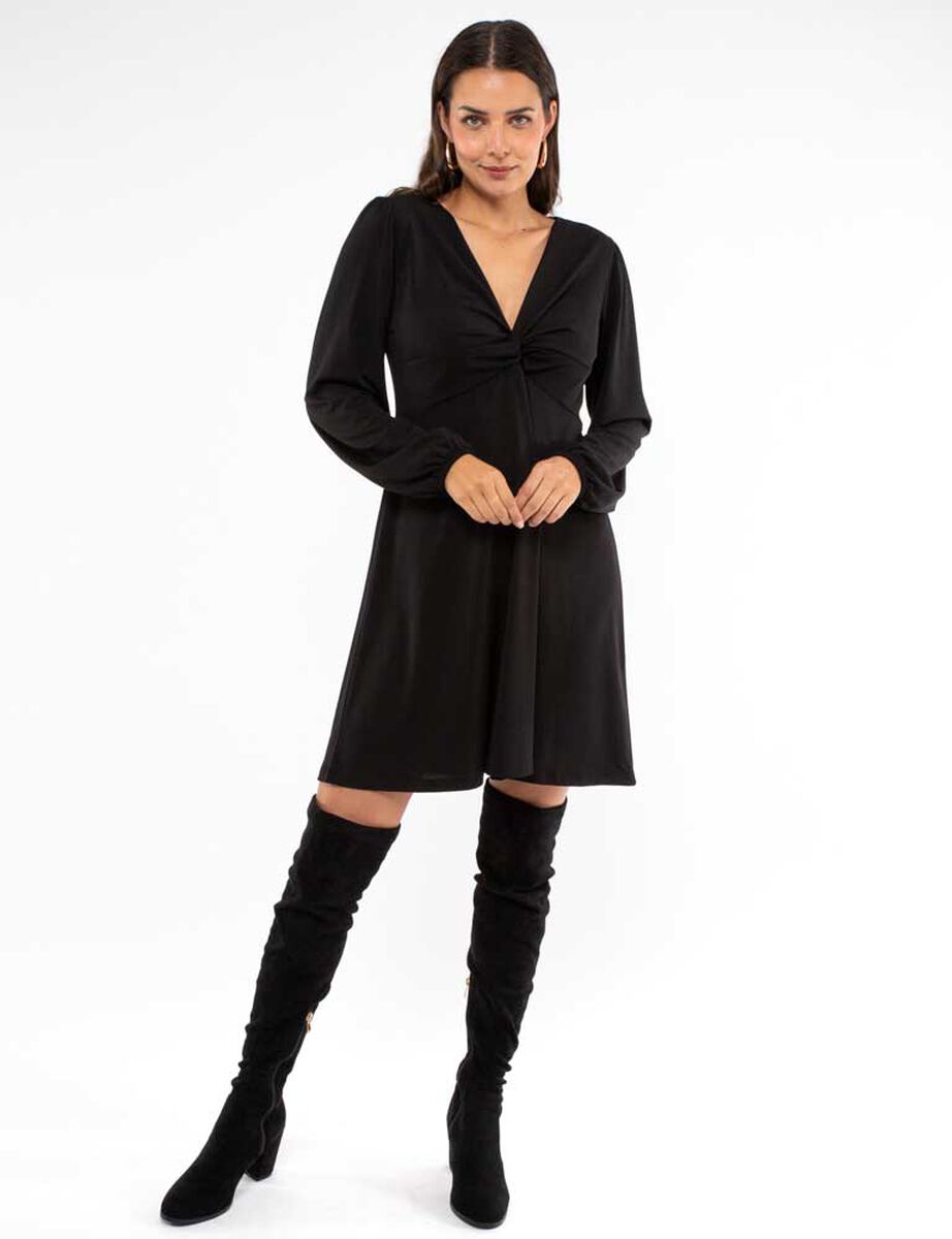 Vestido Corto Manga Larga Mujer Zibel