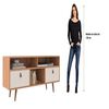 Rack Almore Alemania Hasta 55" Freijo y Off White