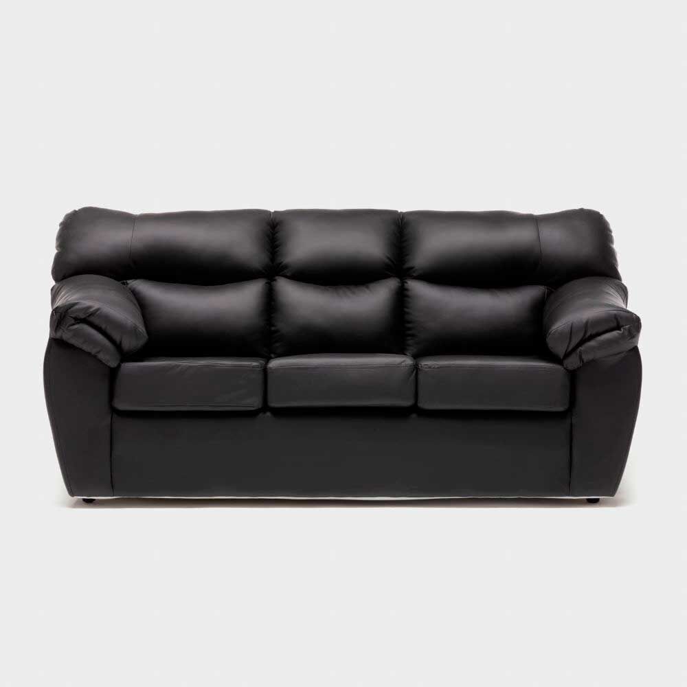 Sofá Cabsur Zeus 3 Cuerpos PU Negro