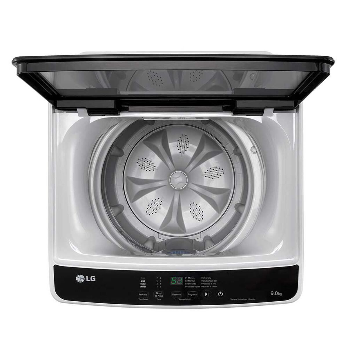 Lavadora LG WT9EL 9 Kg Middle Free Silver