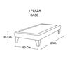 Base Europea Dividida Latam Home 1 Plaza Zen Tela Velvet Burdeo