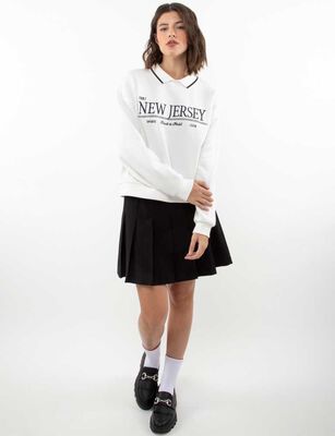 Imagen 2 del producto Polerón Con Estampado Cuello Mujer Zibel Crudo