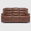 Juego de Living Reclinable Daniels Sof&aacute; 3 Cuerpos + 2 Bergers Roma Caf&eacute;