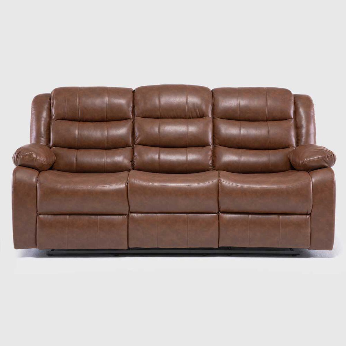 Juego de Living Reclinable Daniels Sof&aacute; 3 Cuerpos + 2 Bergers Roma Caf&eacute;
