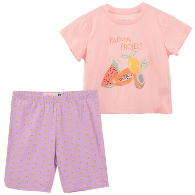 Conjunto Short+Polera Niña Chess