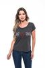 Polera Manga Corta Mujer Rock Caviar