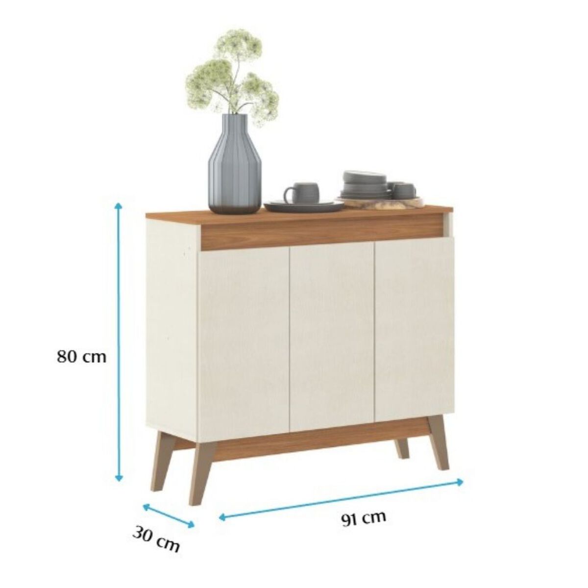 Buffet Exit Treviso 3 Puertas Blanco