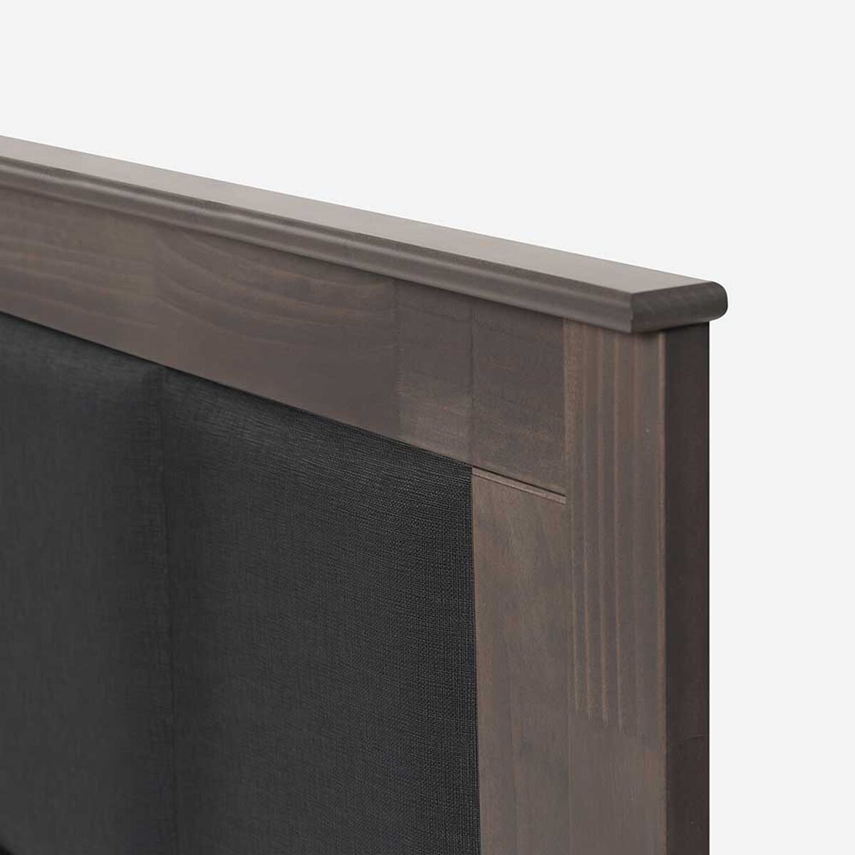 Cama Europea Rosen 1,5 Plazas New Ergo T + Respaldo Rachel Gris + Velador