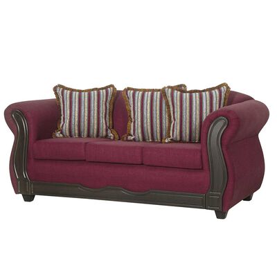 Imagen 2 del producto Sofá Black Factory Sofia 3 Cuerpos Burdeo