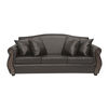Juego de Living Innovamuebles New Bugambilia Sofá 3 Cuerpos + Sofá 2 Cuerpos Café Oscuro