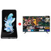 Combo Celular Samsung Galaxy Z Flip4 5G 256GB Gray Liberado + LED 55" Samsung UN55AU7090 Smart TV 4K Ultra HD 2022