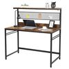 Escritorio Alto Fm Furniture Metalwood Colection Marrón Rústico