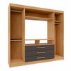 Closet Yardas Trinidad 2 Puertas 3 Cajones Bicolor