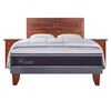 Cama Europea CIC 2 Plazas Ortopedic Advance + Respaldo + 2 Veladores Milan + 2 Almohadas + Plum&oacute;n