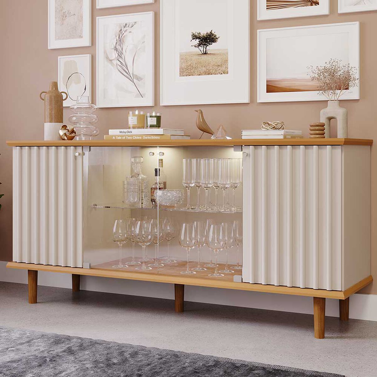 Buffet Decocasa Janice Led Off White