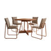 Juego de Comedor Roca Soft 4 Sillas Canela
