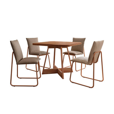 Juego de Comedor Roca Soft 4 Sillas Canela