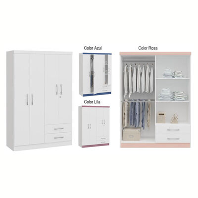 Imagen 1 del producto Clóset Yardas Y444 4 Puertas 2 Cajones