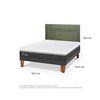 Cama Europea CIC 2 Plazas Ortopedic Advance + Respaldo Milan Olivo