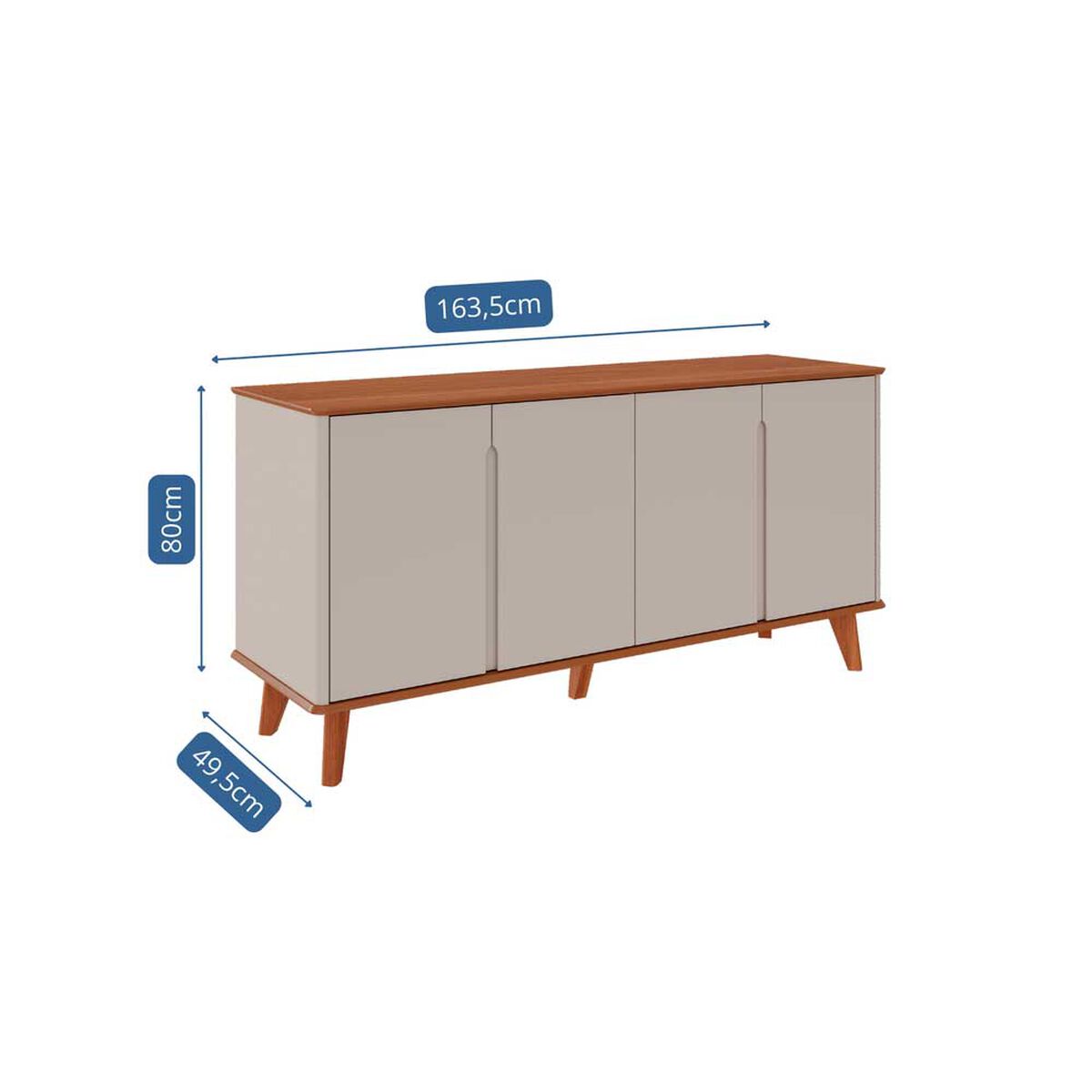Buffet Decocasa Serena Off White Cinamomo