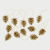 Set Piñas Decorativa Dorado 12 Piezas