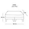 Cama Europea Latam Home Base Dividida King Zen Pro Tela Chocolate